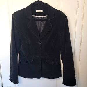 Ben Sherman Women's Black Velvet Blazer Size Medium